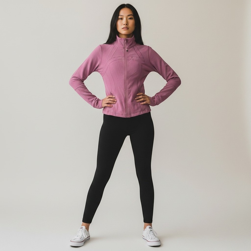 Lululemon Define Jacket Pink Luon Full Zip Yoga Running Size 6 LW4AWLS